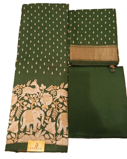 Pure Muslin Silk Suit Fabric With Dupatta