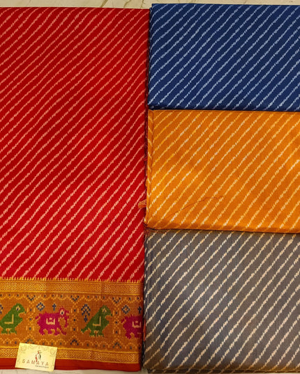 Semi Pure Lahariya Silk Saree