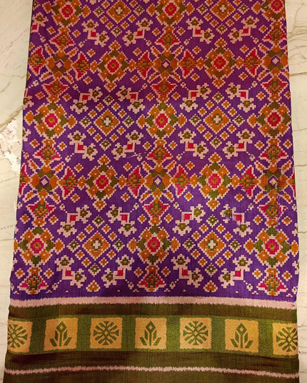 Semi Pure Ikkat Patola Silk Saree