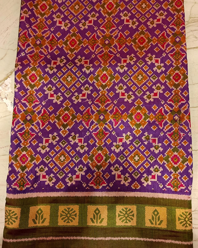 Semi Pure Ikkat Patola Silk Saree