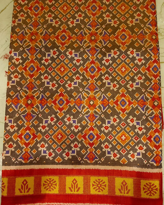 Semi Pure Ikkat Patola Silk Saree