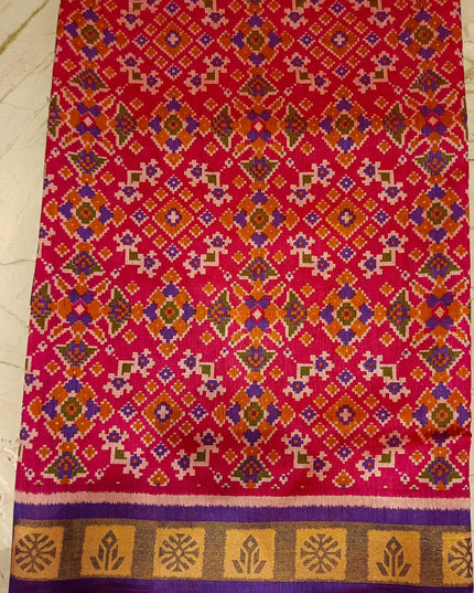 Semi Pure Ikkat Patola Silk Saree